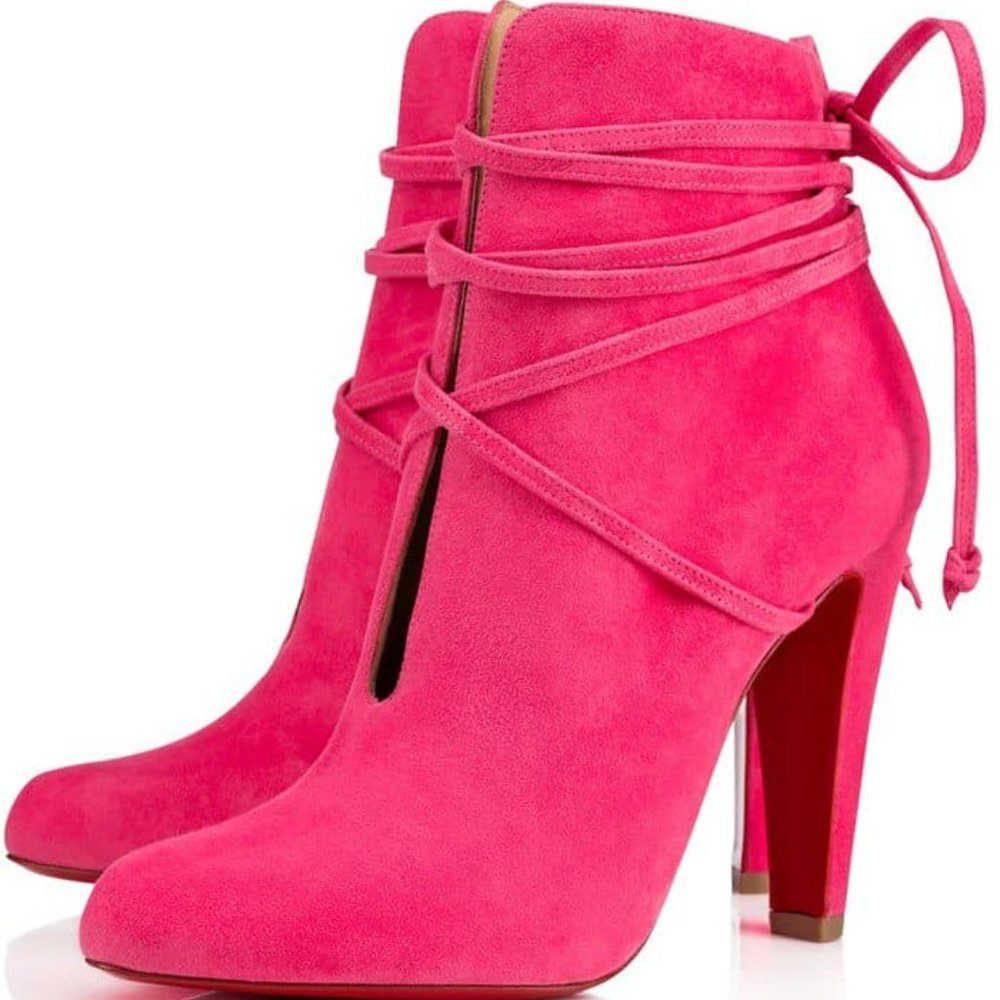 Christian Louboutin S.I.T. Rain Ankle-Wrap Bootie